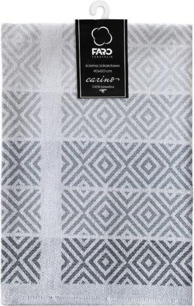 Geschirrtuch, Küchenhandtuch aus Baumwolle 40x60 Carino 013 Grau, Rauten