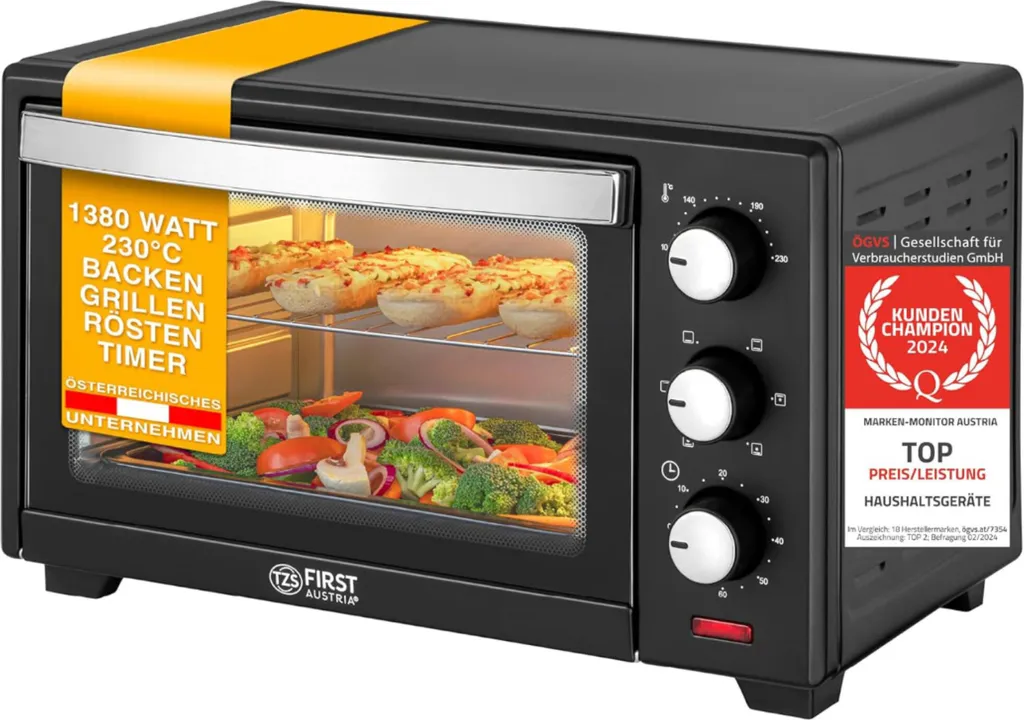 Fornetto Elettrico 19L TZS First Austria 1380W Acciaio - Occasione B-Goods