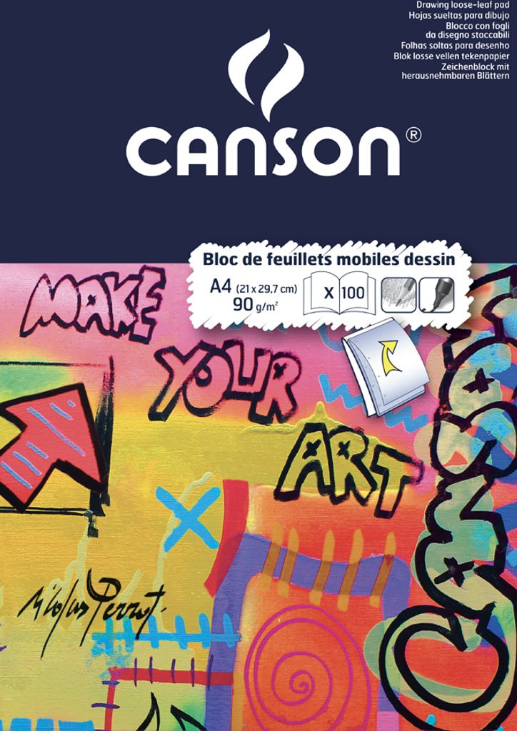 CANSON Zeichenpapier-Block 210 x 297 mm weiß 90 g/qm