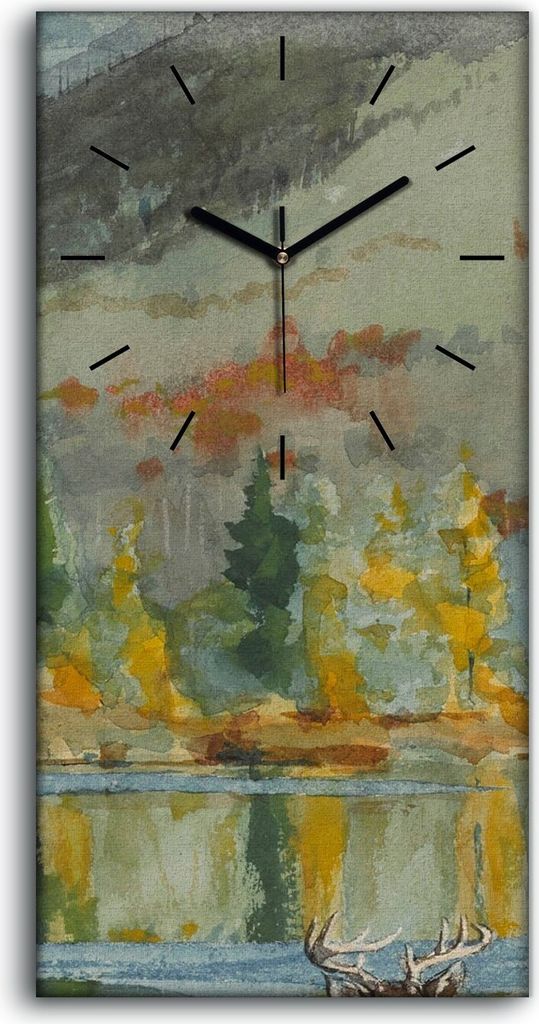 Leinwand Uhr Küche Wohnzimmer Bild 30x60 Winslow Homer Ein Oktobertag Vintage - schwarze Hände