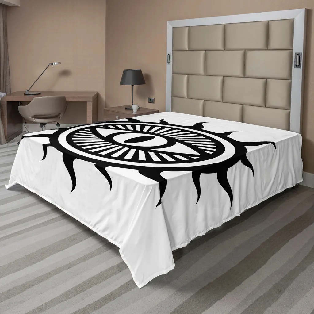 Lenzuolo Artistico ABAKUHAUS Sun Circle Design 266x260 cm Microfibra