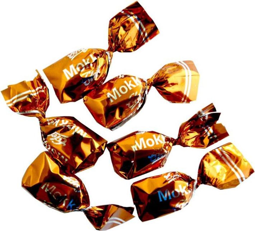 Edel Milch und Mokka Bonbons mit feinster Füllung gewickelt 100g