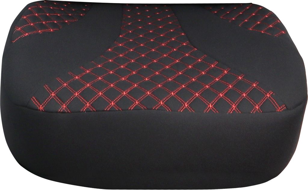 2 Sitzauflagen für Nissan Leaf 2 in Schwarz/Rote Naht (OT-PL402)