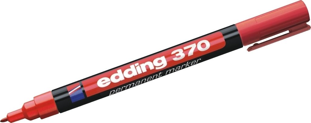 Edding 370 Permanentmarker, feine Rundspitze 1mm, wasserfest, schnelltrocknend