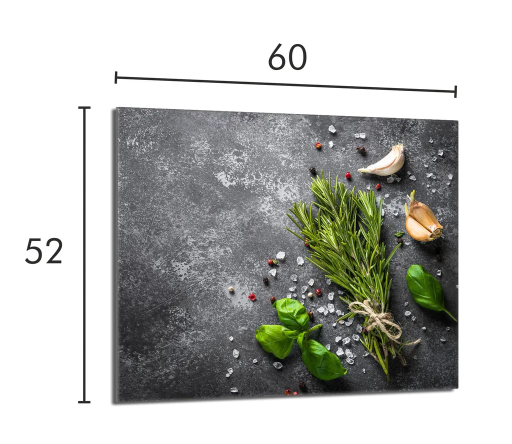 Piastra Di Protezione Per Piano Cottura QTA – Vetro Temperato 60x52 Cm, Universale, Antigraffio, Usabile Come Tagliere O Vassoio