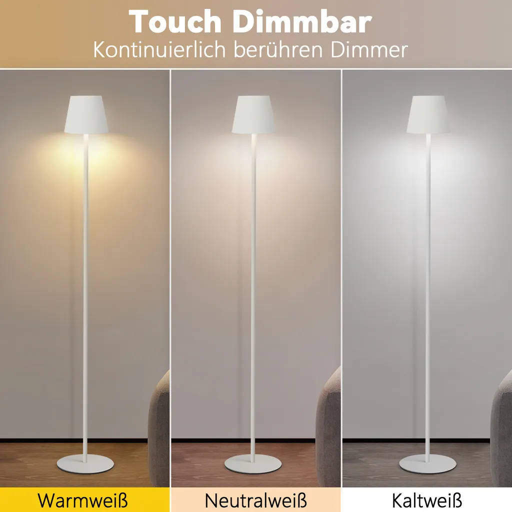 Lampadaire LED à Intensité Variable avec 3 Températures de Couleur Blanc - 5