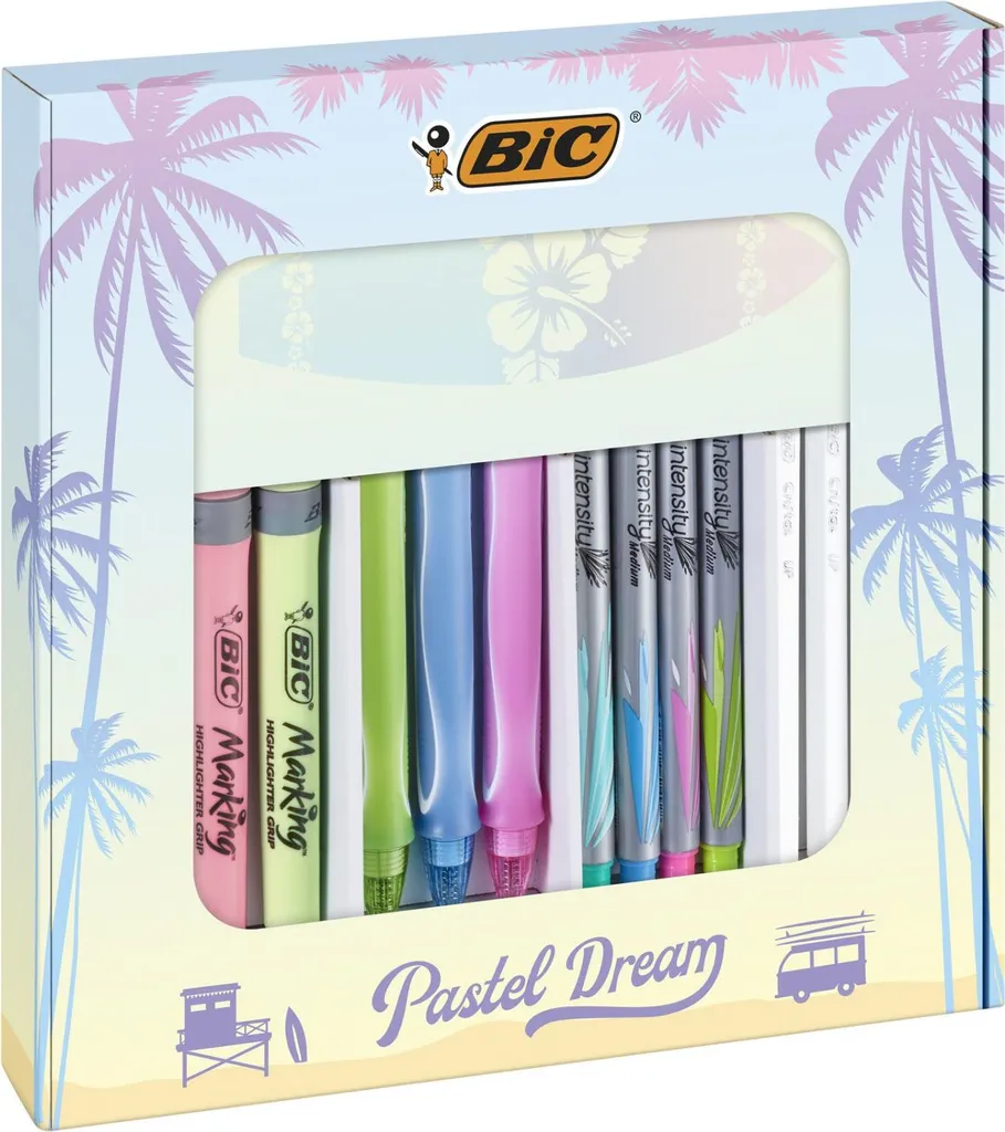 BIC Pastel Dream Kit 16 Pezzi: Set Scuola e Tempo Libero per Ragazzi