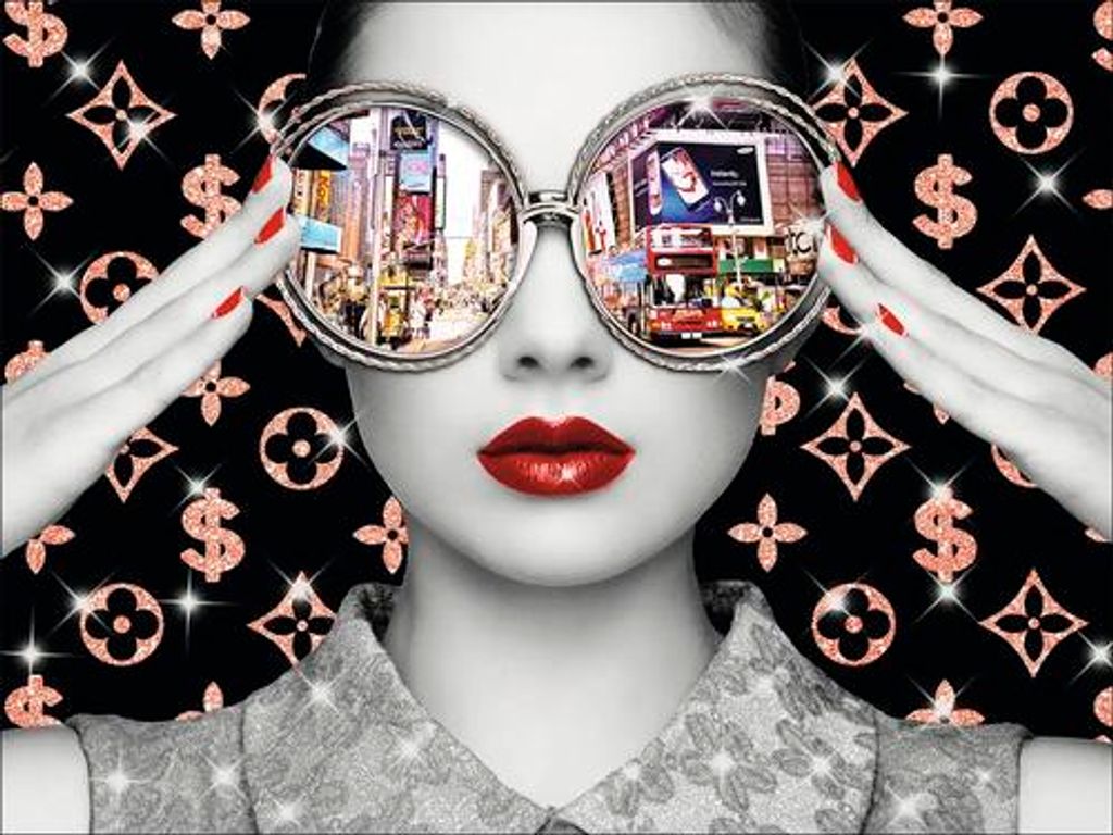 Leinwandbild Bling Bling New York 116x84 cm