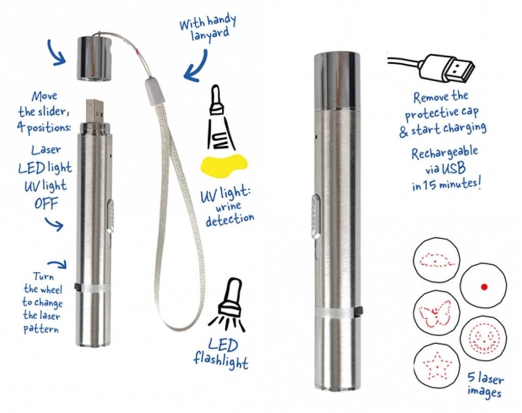 Duvo+ 7 1-in-1 Laserpointer-einheiten 11.5x1.5x1.5 Cm Produktbild 
