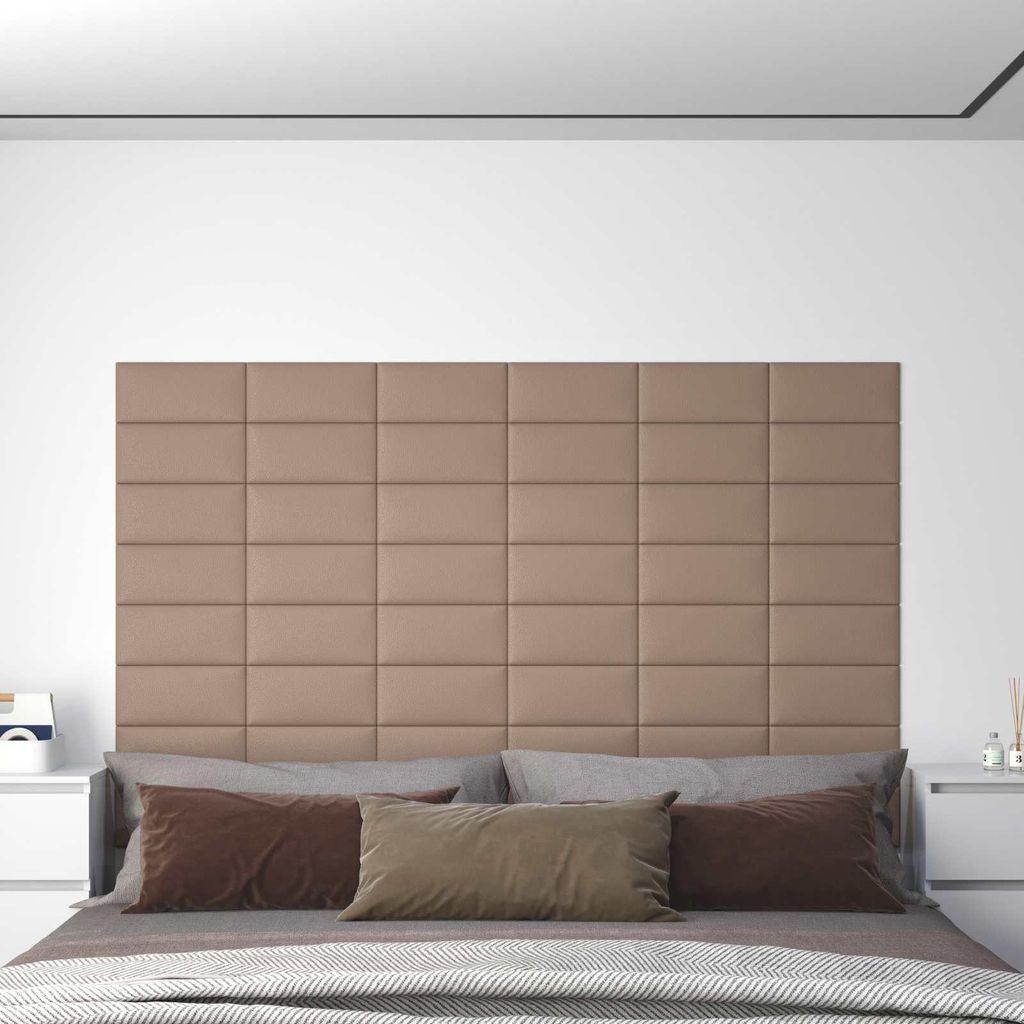 "Schlussverkauf" Wandkopfteilen 12 pcs - Cappuccino 30x15 cm Stoff - Kopfteile C158