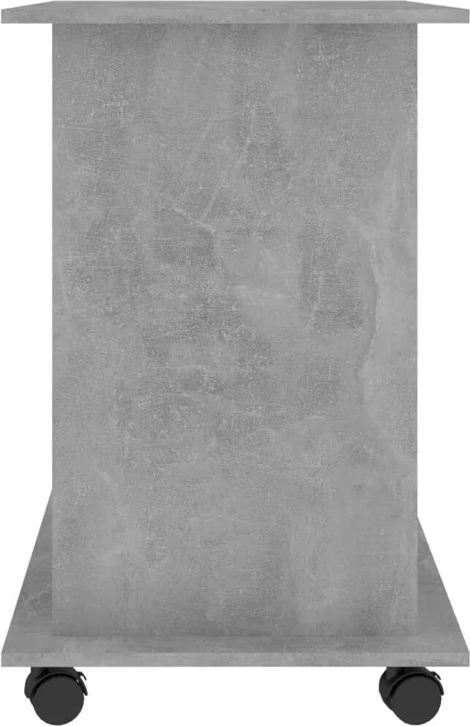 Bureau 80x50x75 cm en bois composite gris béton résistant et stable