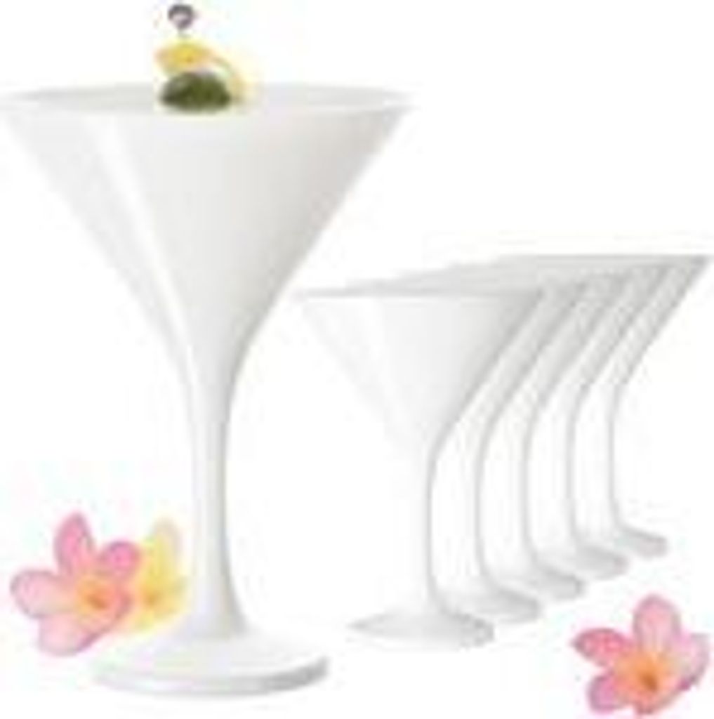 PLATINUX Weiße Martini Gläser 150ml Set 6-Teilig aus Glas Produktbild 