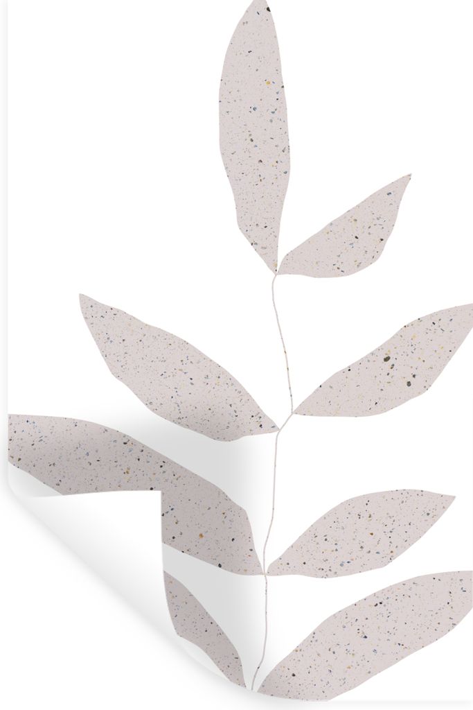 MuchoWow Wandtattoo Wandsticker Wandaufkleber Blätter - Design - Pastell 20x30 cm Selbstklebend und Repositionierbar - Sticker - Dekorfolie