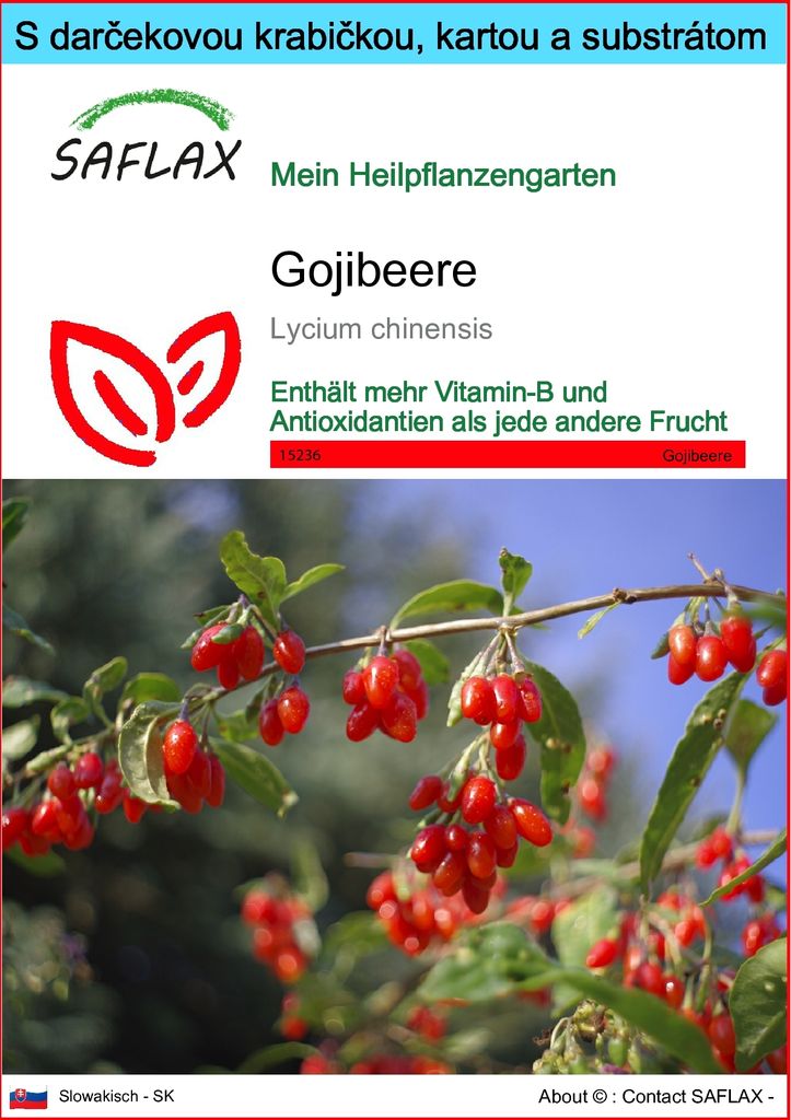 SAFLAX Darčeková sada - Gojibeere - Lycium chinensis - 200 Obrázok produktu 
