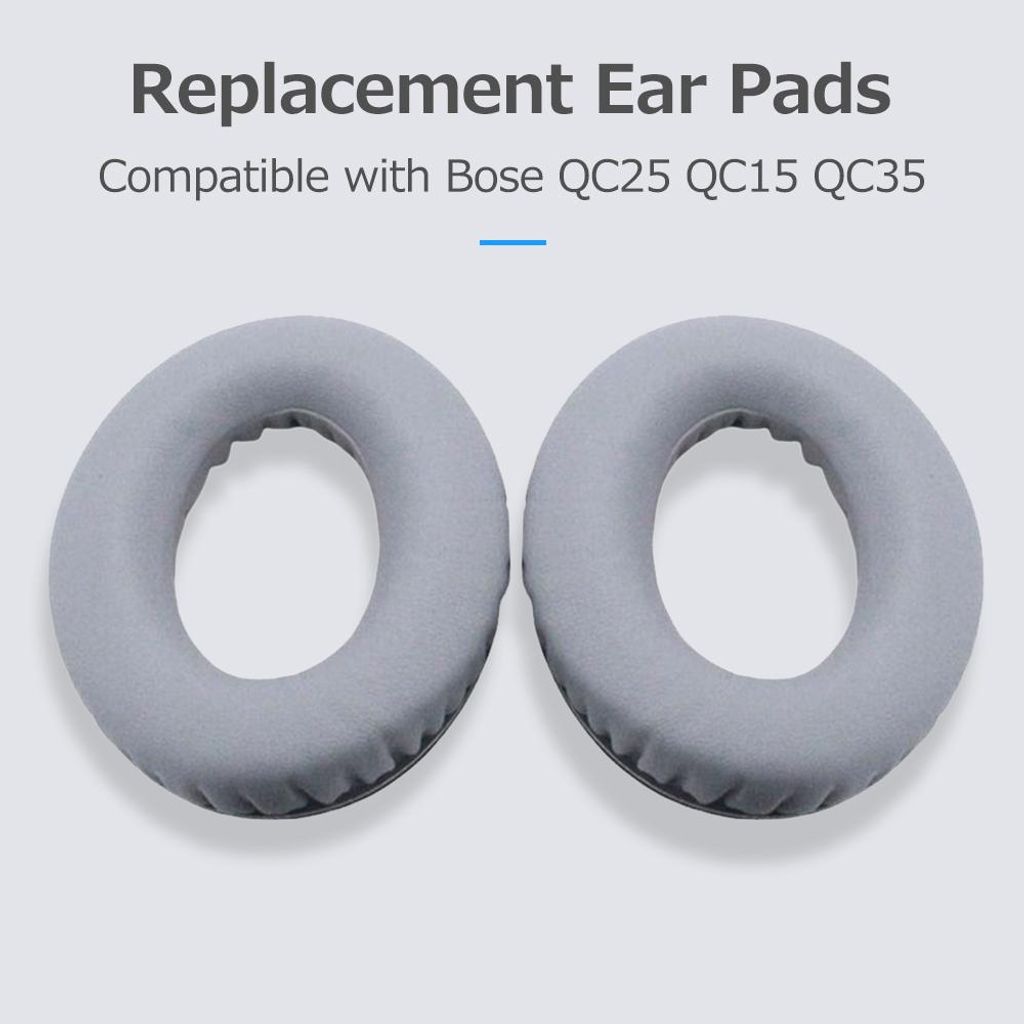 Am Kopf montierte Headset-Ohrpolster aus Memory-Schaum, weiche, atmungsaktive Ersatzpolster, kompatibel mit Bose QC25, QC15, QC35, Blau
