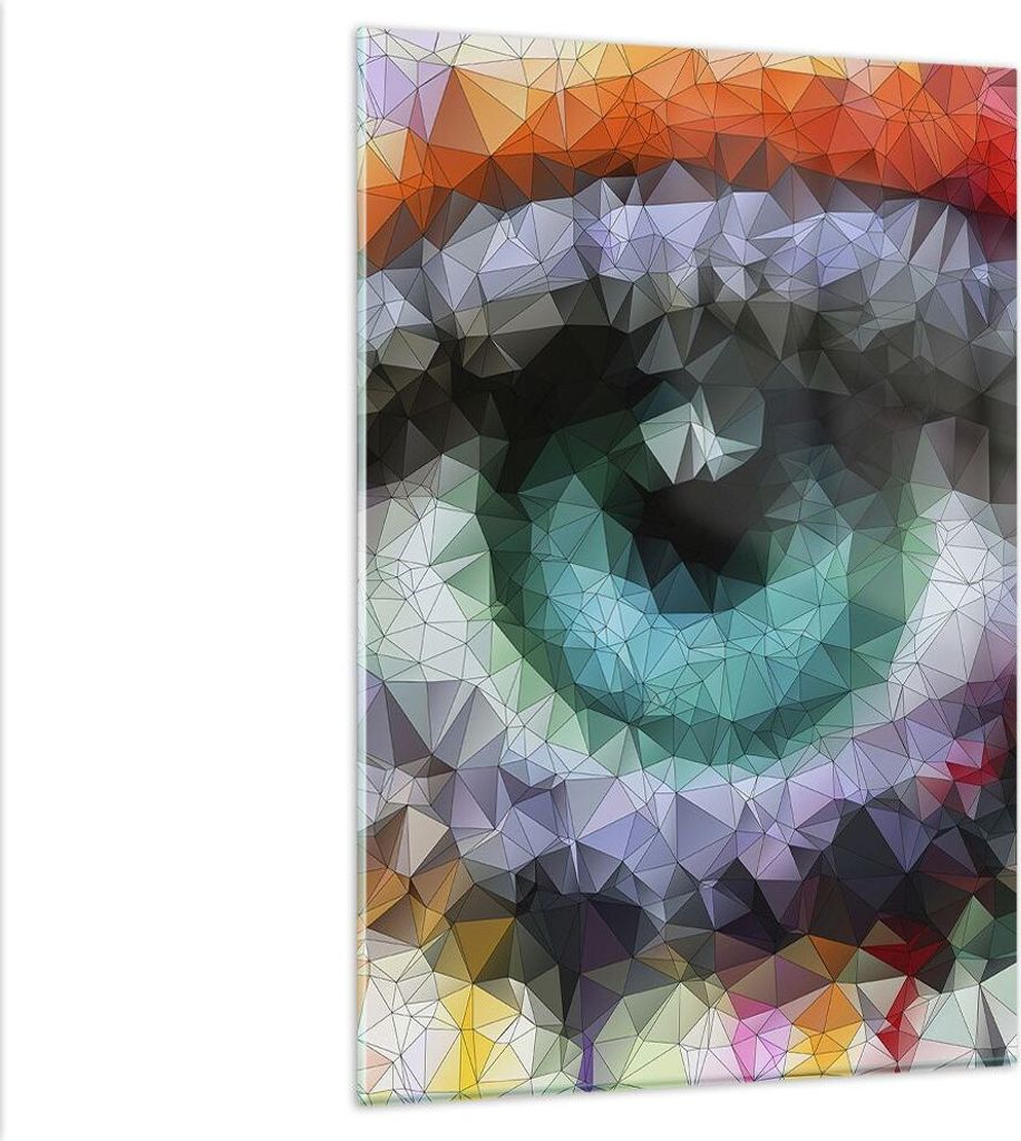 Bilder auf glas - Einteilig - elegant Diamant futuristic geometrisch - 80x120cm - Glasbilder - Wandbilder - Bilder - Wanddekoration aus Glas - Glas...