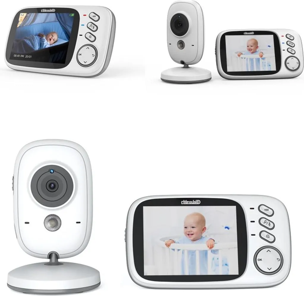 Babyphone Polaris+ Chipolino avec caméra 3,2" IPS LCD et capteur de T°