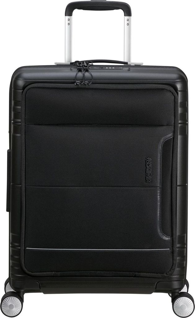 American Tourister mit Laptopfach Hello Cabin Spinner 55 / 20 Exp Trolley Onyx Black schwarz