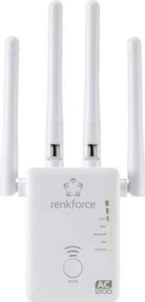 Répéteur WiFi AC1200 et Routeur Dualband Renkforce RF-3804172 Noir