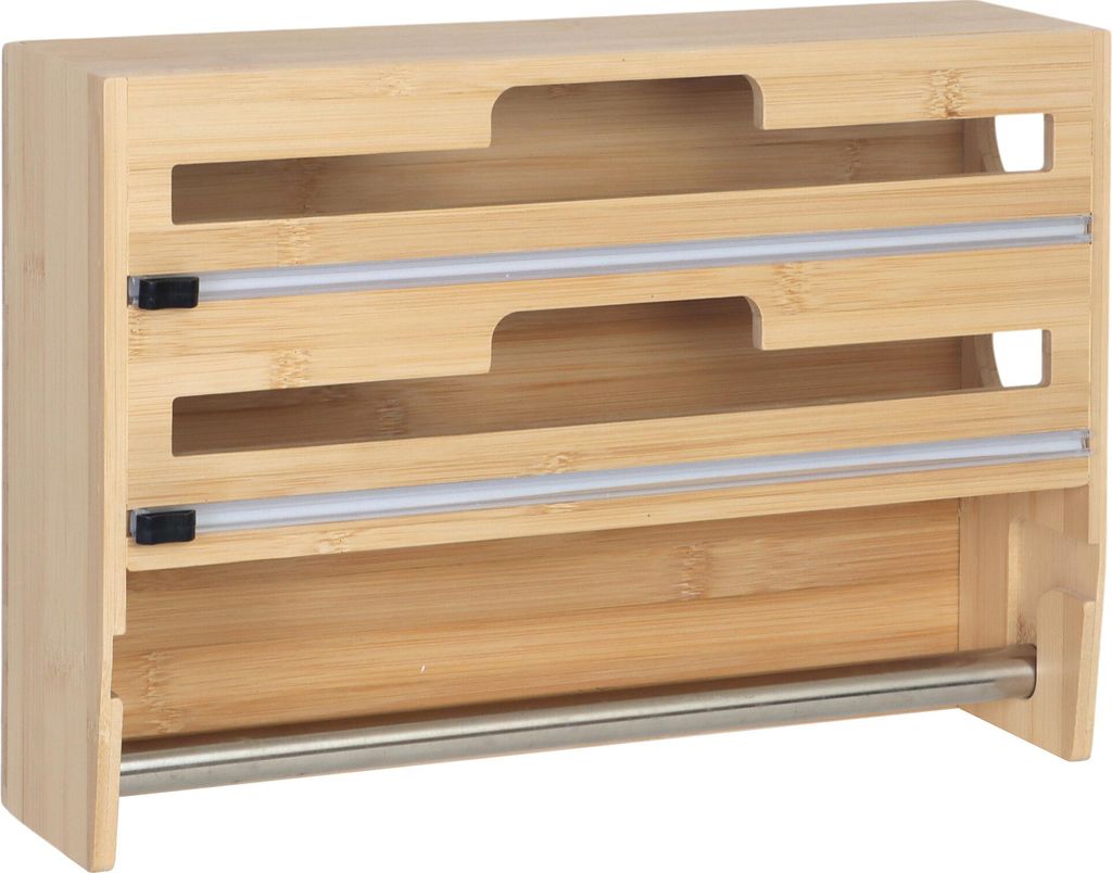 Relaxdays Wandrollenhalter 3 in 1, für Küchenrolle, Produktbild 