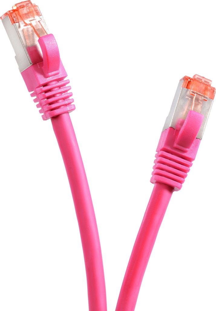 TPFNet 30m Cat.6 Patchkabel / Netzwerkkabel S/FTP 1000Mbit, magenta