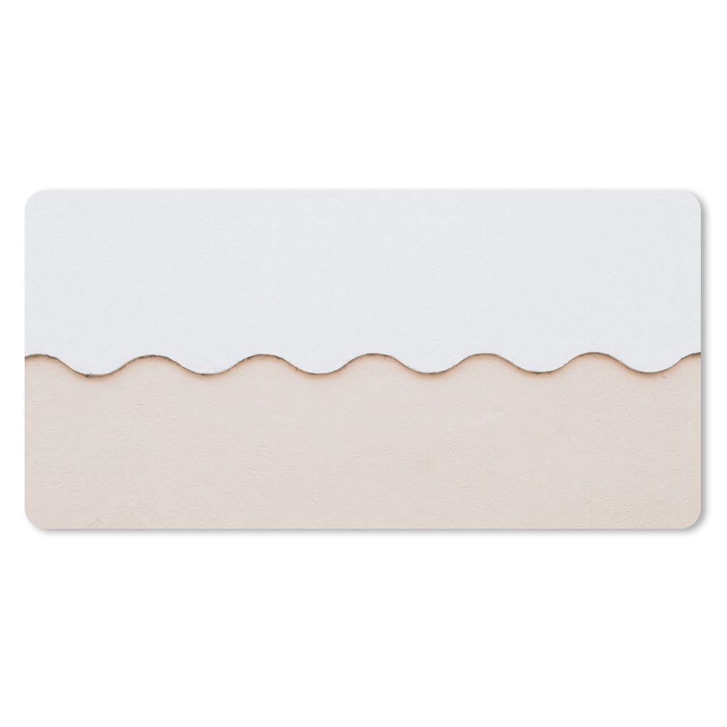 MuchoWow Mauspad Mousepad Sommer - Weiß - Wellen 60x30 cm - Mousepads - Maus Mat - Pad - Mausunterlage - Nachhaltig