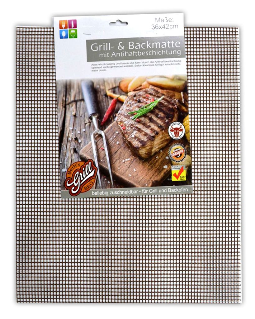 3/5x BBQ Grillmatte Antihaft Grillunterlage Für Gasgrill und Holzkohle Bratfolie 