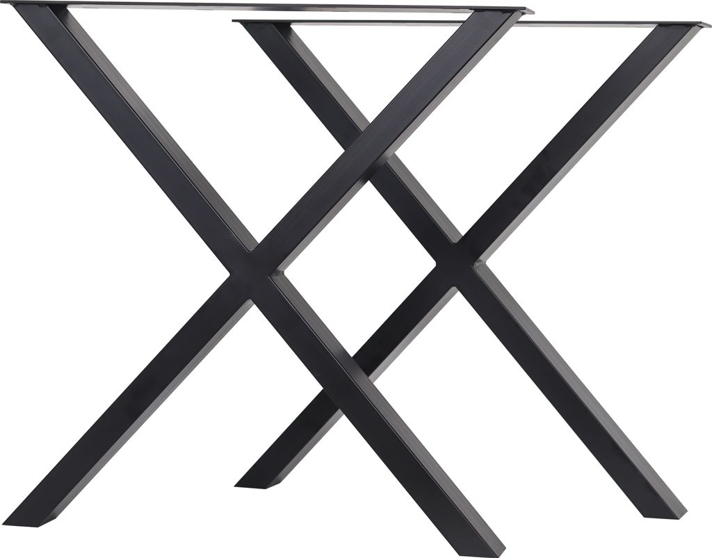 MetaloPro Tischbeine Belaga Lite – 2x Schwarze Metallbeine Produktbild 