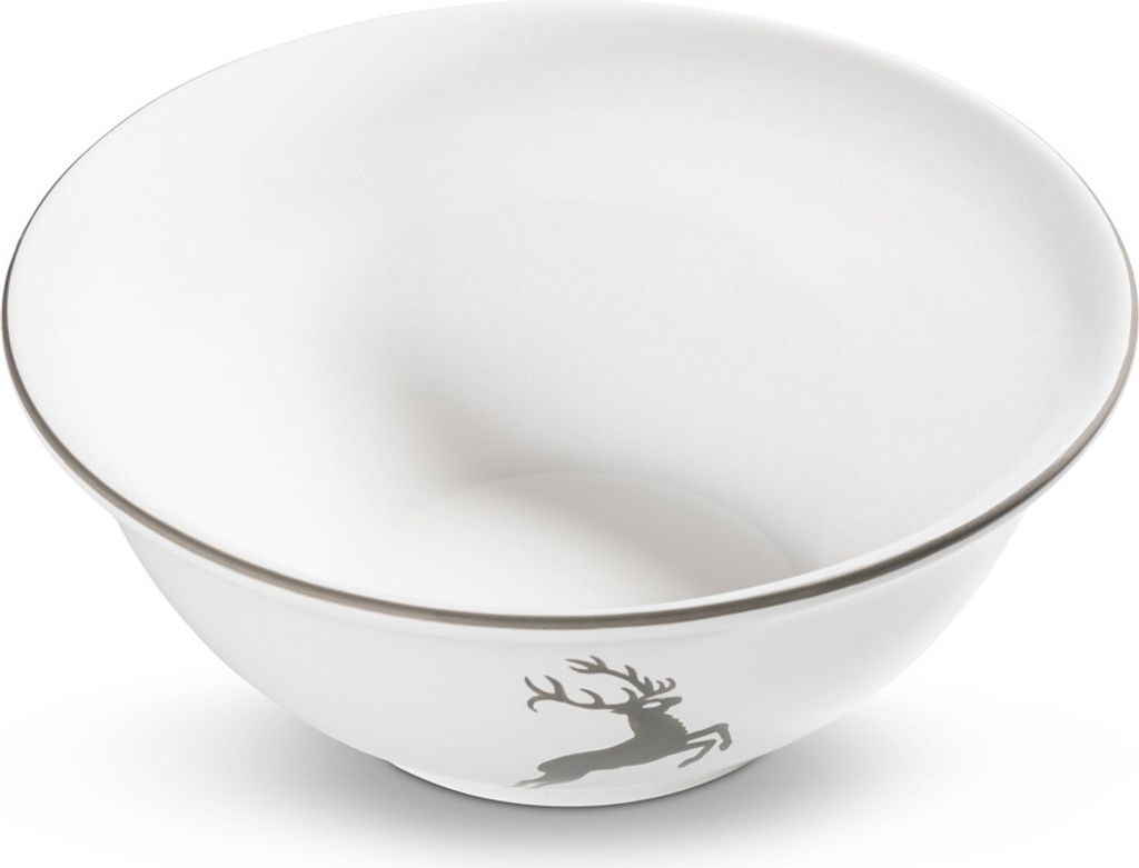 Gmundner Keramik Grauer Hirsch Salatschüssel 26 cm