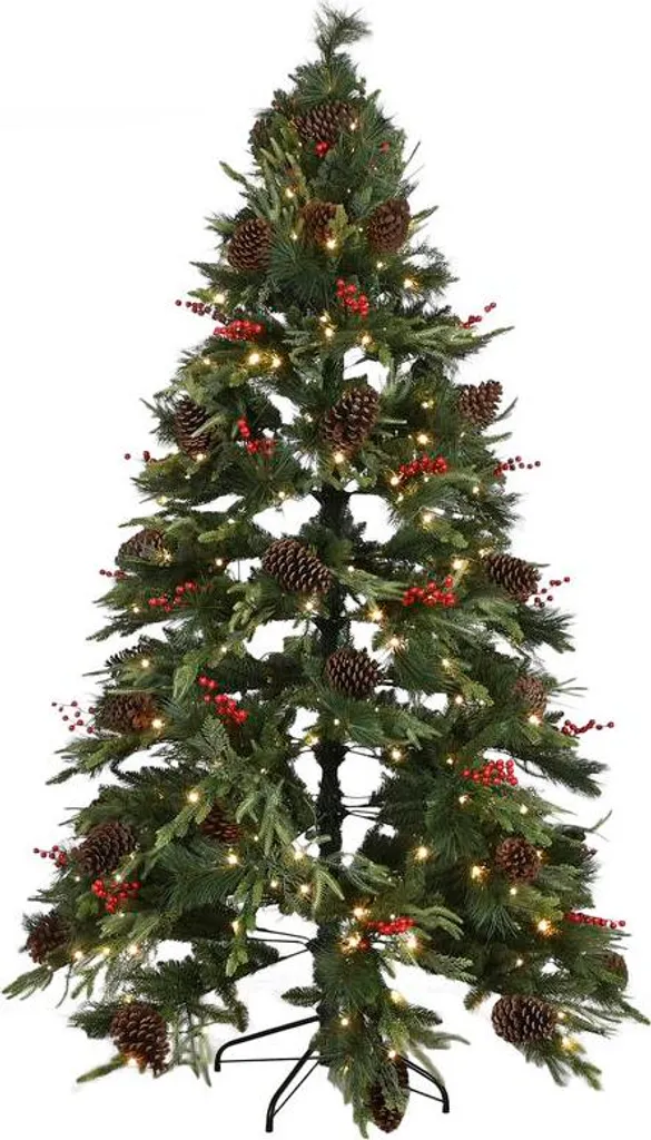 Sapin de Noël bicolore Home ESPRIT 210 cm en PVC haute densité rouge