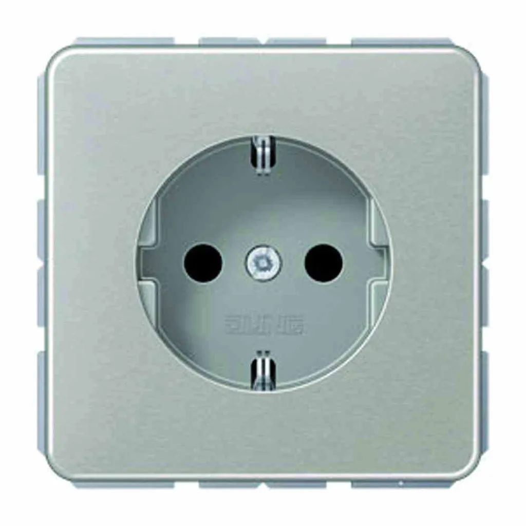 JUNG CD500 Prise de courant 1 poste avec terre gris clair IP20 ZP