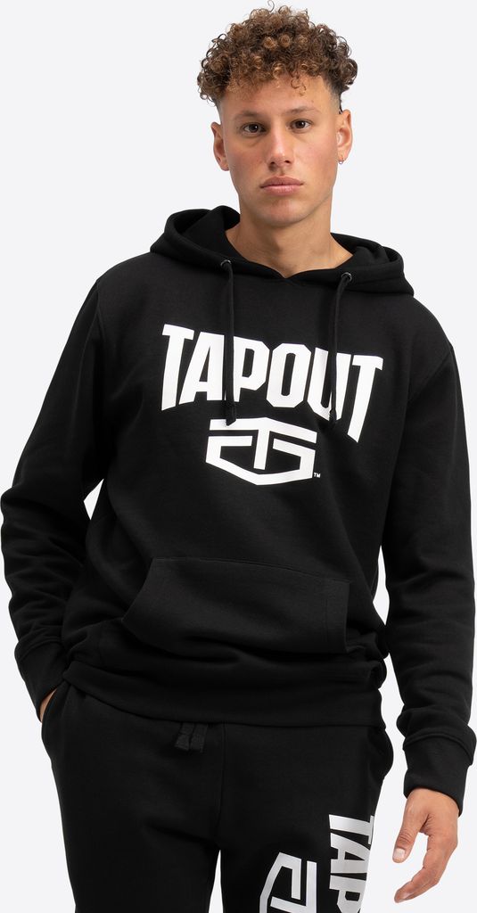 Herren Kapuzensweatshirt normale Passform ACTIVE BASIC HOODIE Black/White L Tapout
