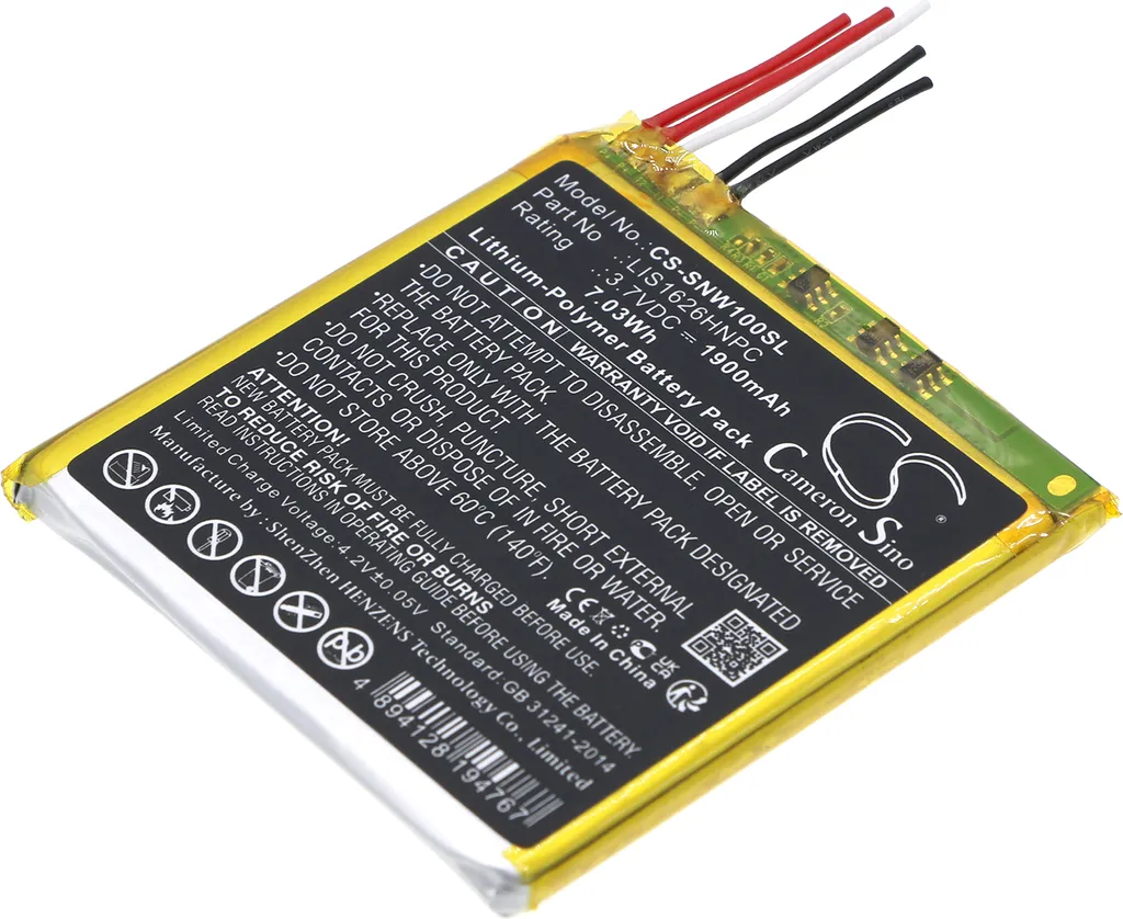 Batteria Nuova per Sony Walkman WM1A / WM1Z | Ricambio TECHTEK 3.7V