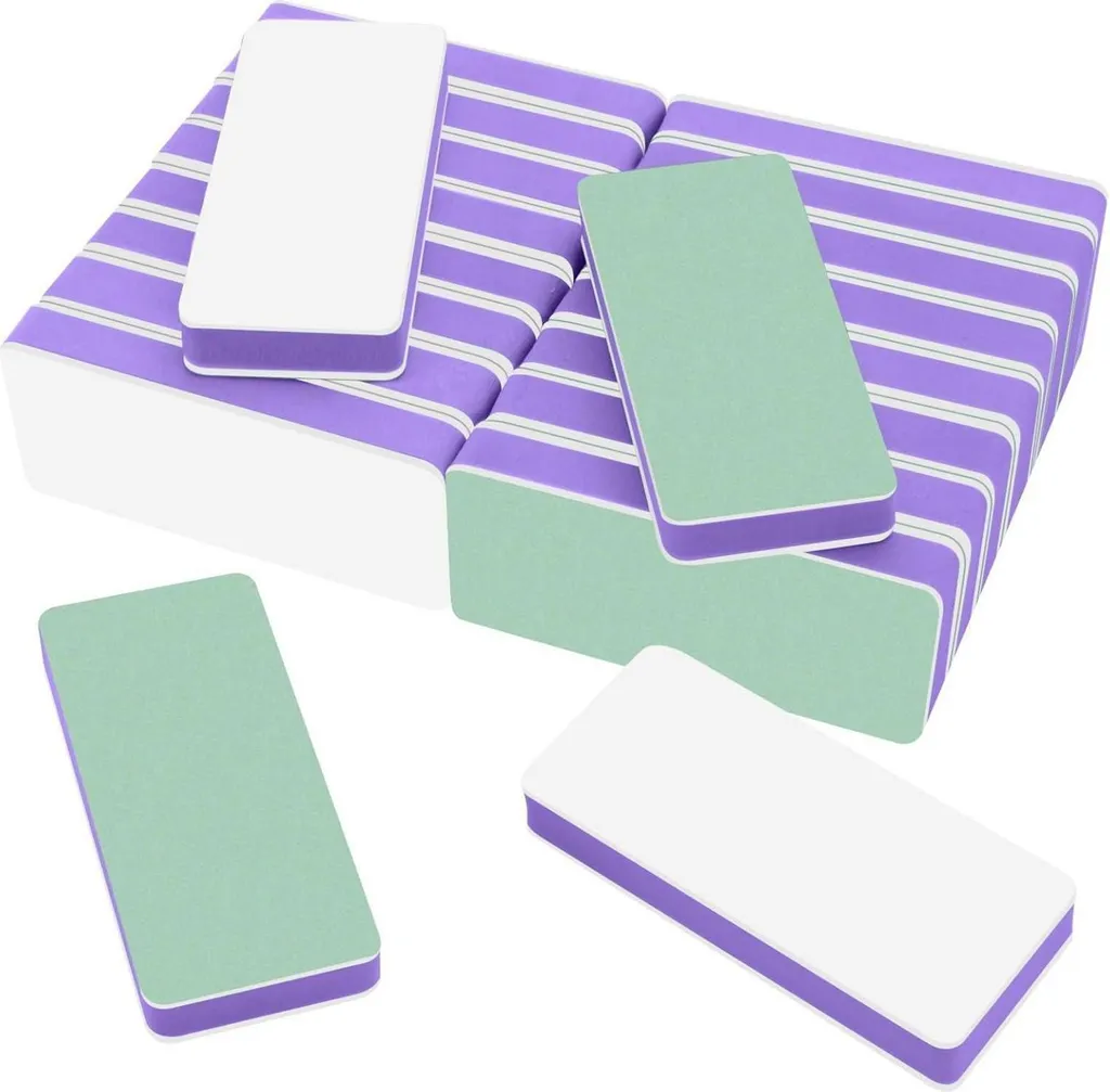 Mini Buffer à Ongles Violet x20 avec Grain 1000 4000 Polissage Miroir