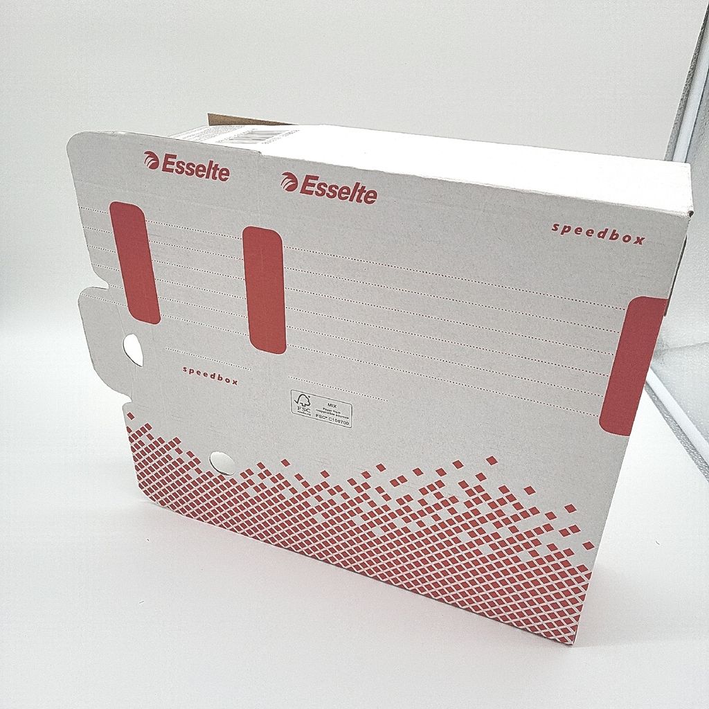 Esselte Speedbox 1 Satz von 25 Archivboxen,100 mm Weiß,623908 Corrugated (26,68)