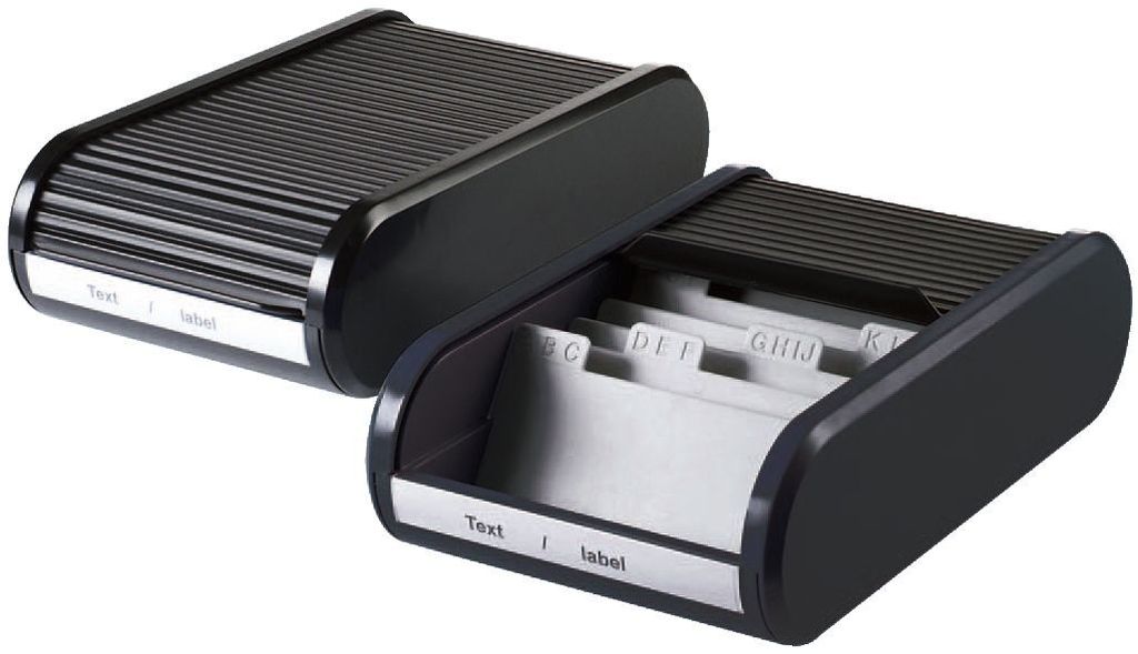 helit Visitenkartenbox schwarz/schwarz (H6218095) Zdjęcie produktu 