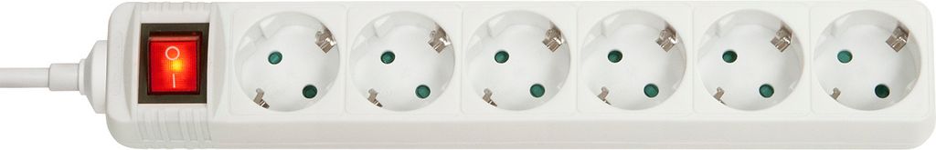 LINDY Steckdosenleiste mit Schalter Schuko 6-Fach