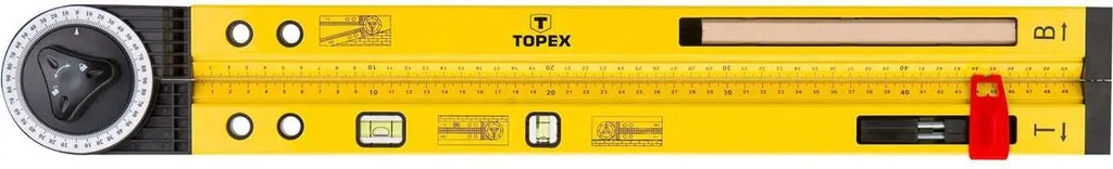 Équerre réglable multi-angles TOPEX 350mm en acier haute qualité - 2