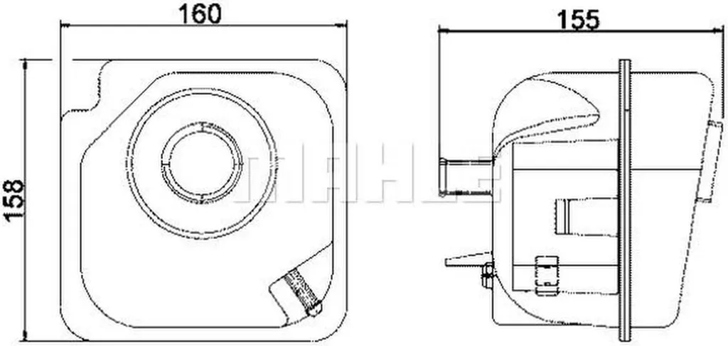 Vase d'expansion liquide refroidissement Volvo C70 I Coupe MAHLE Original