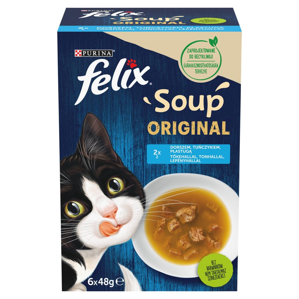 Felix Soup Set di zuppe originali al gusto di pesce 6x48g Immagine del prodotto 