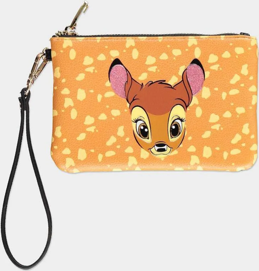 Astuccio Disney Bambi Marrone con Cerniera - Pochette Donna Elegante - 1