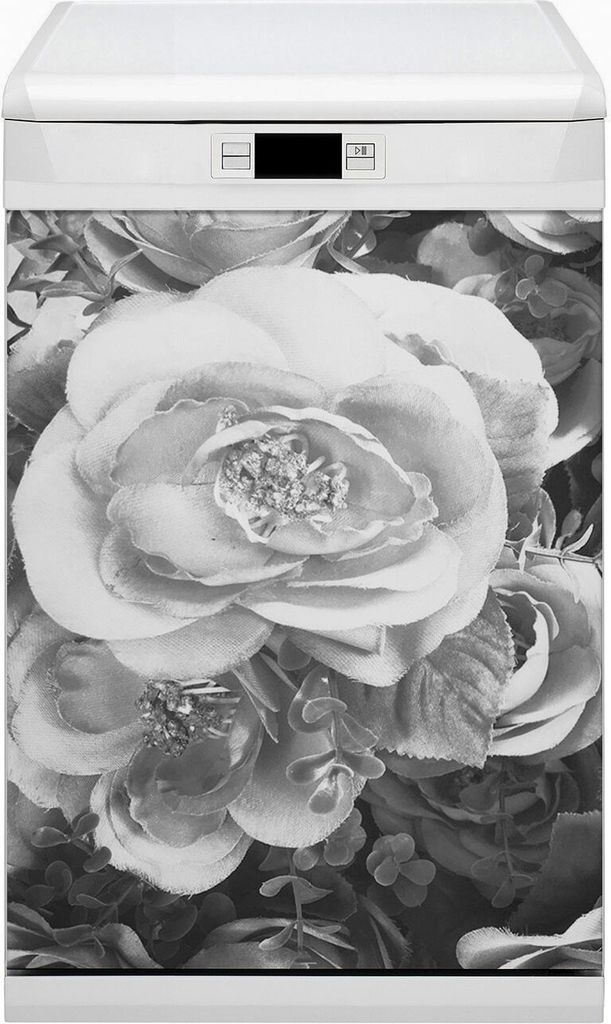 Magnet für Spülmaschine Abwaschbar 45x80 cm Magnet für Spülmaschine Magnetmatte Dekor - Retro -Rosen