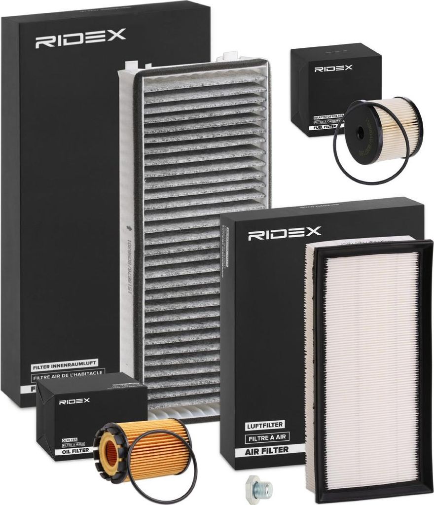 RIDEX Filterset Inspektionspaket Filtersatz passend für PEUGEOT 406 (8B) 406 Break (8E/F)