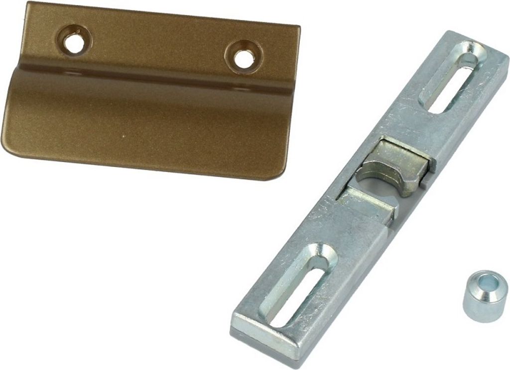 Balkontür-Set Aluminium Balkontürgriff Balkontürschnäpper mit Hülse Alu Ziehgriff Gold eloxiert