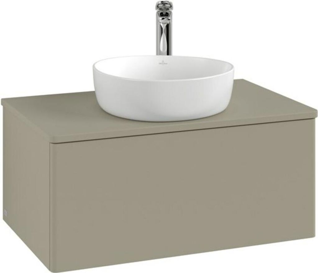 V&B Waschtischunterschrank ohne Frontstruktur Antao 80x36x50cm, HL, WBP Lac, md bl. m Lac