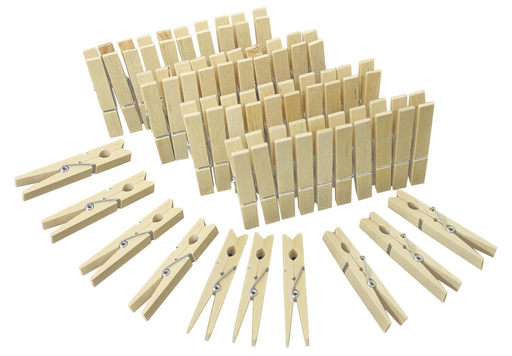 BÜRSTENMANN Wäscheklammer Holz 50Stück 6 Stück Image du produit 