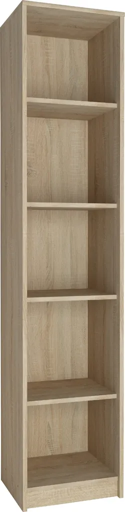 Bibliothèque étroite 39 cm finition mate avec 4 tablettes robustes