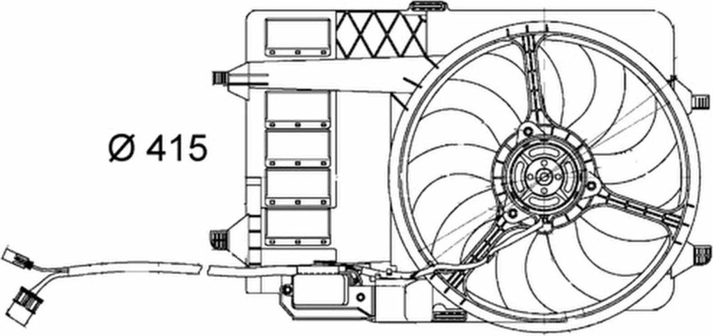 MAHLE CFF 29 000S Lüfter Motorkühlung Kühlerlüfter für MINI Schrägheck (R50, R53) Wasserkühler Ø398mm