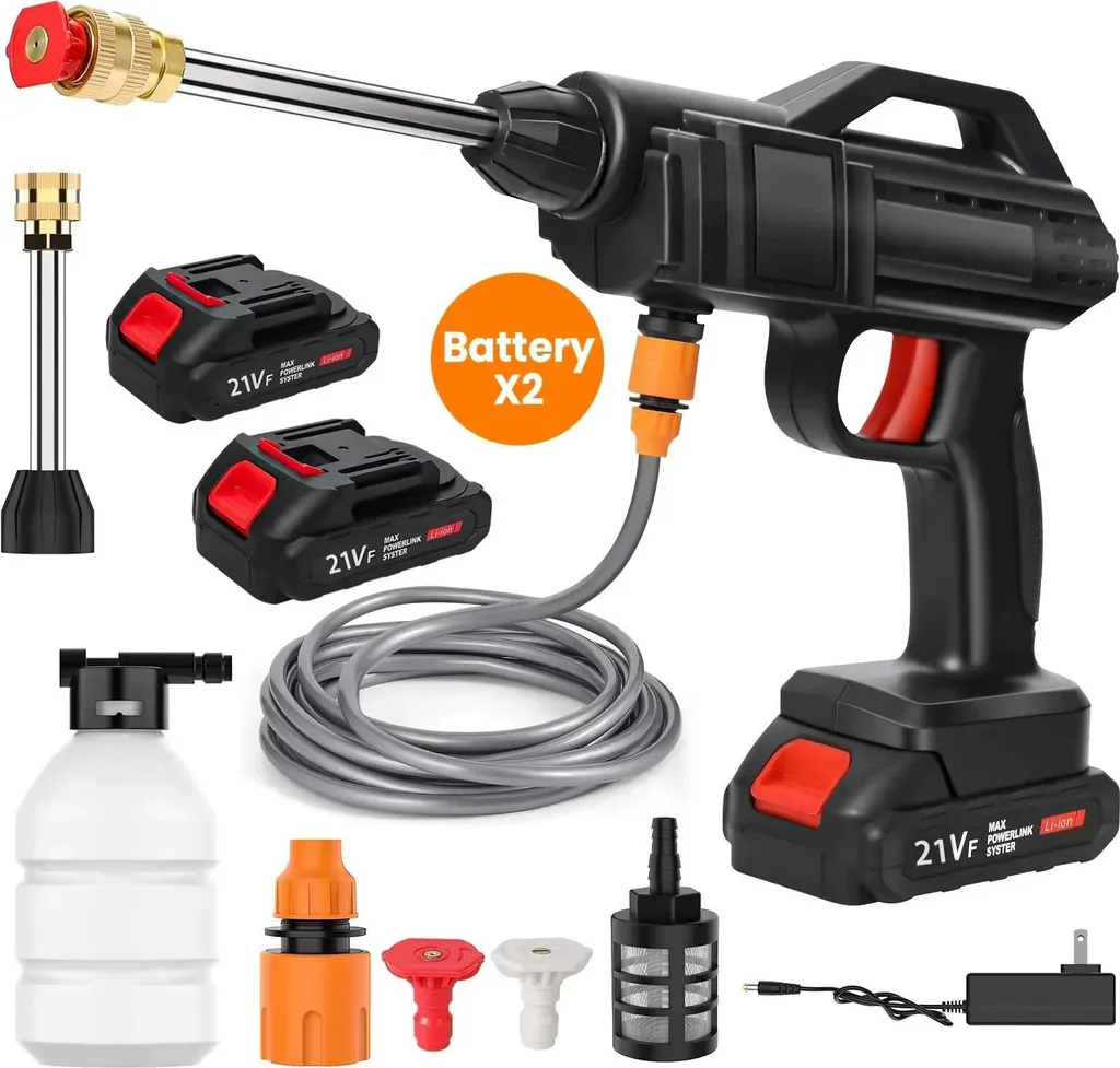 Nettoyeur haute pression sans fil avec 2 batteries au lithium 24V