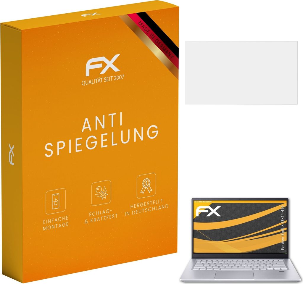 atFoliX FX-Antireflex 2x Schutzfolie kompatibel mit Acer Swift X (SFX14-41G) Displayfolie